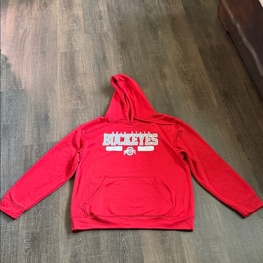 Champion Ohio State Buckeyes Hoodie Red Pullover Sweatshirt Size L